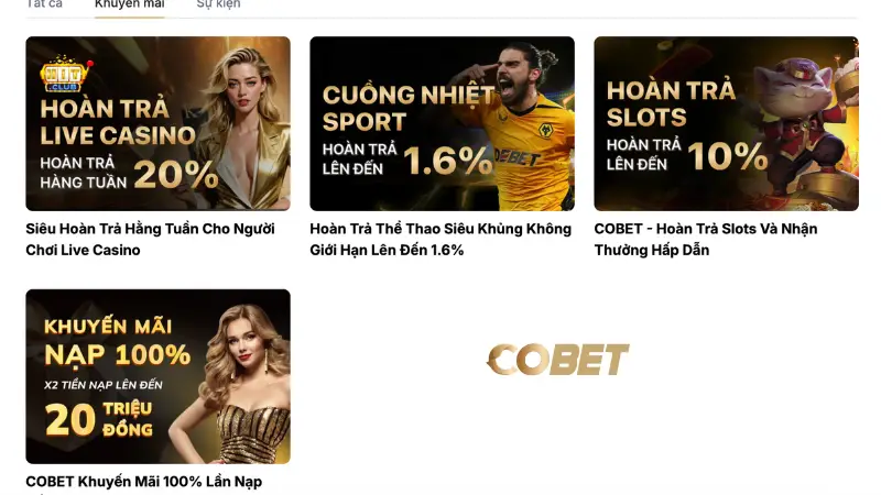 Chương trình khuyến mãi và sự kiện tại COBET