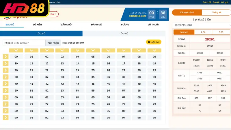 Những lợi thế nổi bật của lô đề HD88
